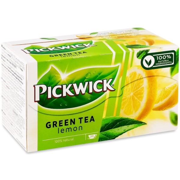 Фото - Чай Pickwick зелений з лемонграсом та цедрою лимона GwA 20х2г (8711000684191)