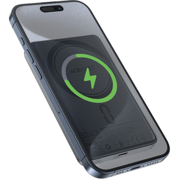 Фото - Батарея мобільна AceFast Magnetic Wireless 10000mAh 20W PD (6974316283393)
