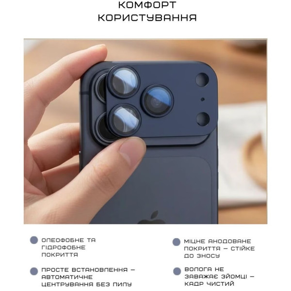 Фото - Захисне скло для смартфону Anank All-in-One Camera Guard Deep Blue for iPhone 17 Pro Max (6975593908030)