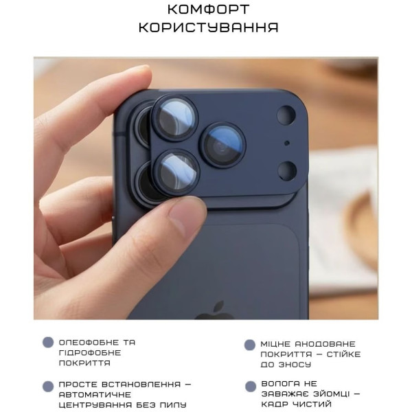 Фото - Захисне скло для смартфону Anank All-in-One Camera Guard Deep Blue for iPhone 17 Pro (6975593908009)