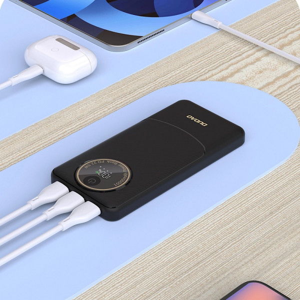 Фото - Батарея мобильная Dudao K12Pro 22,5W PD 10000mAh USB-A, USB-C Black (6976625333882)