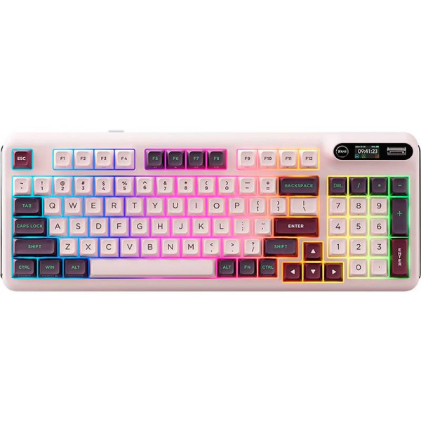 Фото - Клавіатура бездротова ігрова KZZI Z98 Wireless Keyboard UA\ENG Nezuko Purple (6977534870413)