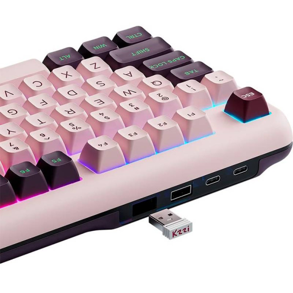 Фото - Клавіатура бездротова ігрова KZZI Z98 Wireless Keyboard UA\ENG Nezuko Purple (6977534870413)