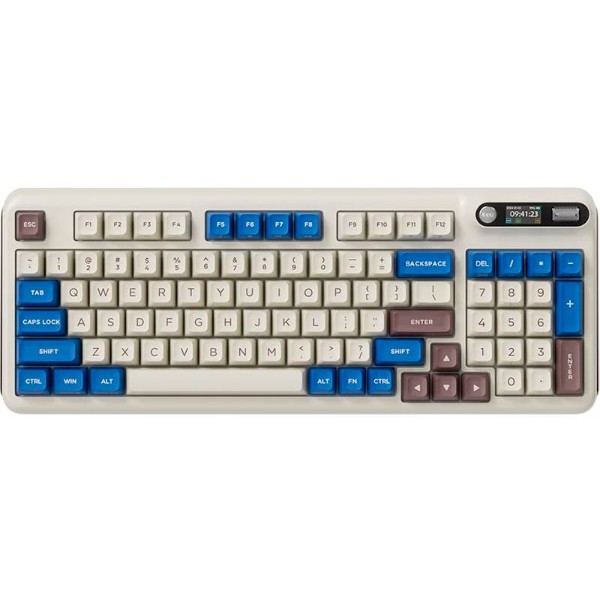 Фото - Клавиатура беспроводная игровая KZZI Z98 Wireless Keyboard UA\ENG Latte (6977534870437)