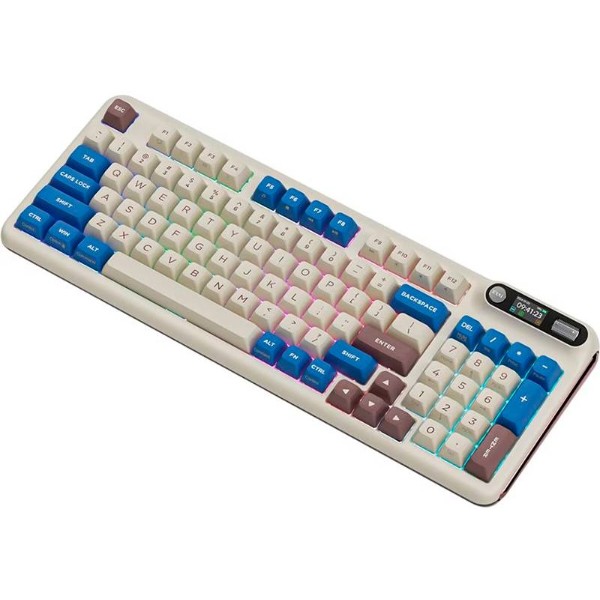 Фото - Клавиатура беспроводная игровая KZZI Z98 Wireless Keyboard UA\ENG Latte (6977534870437)