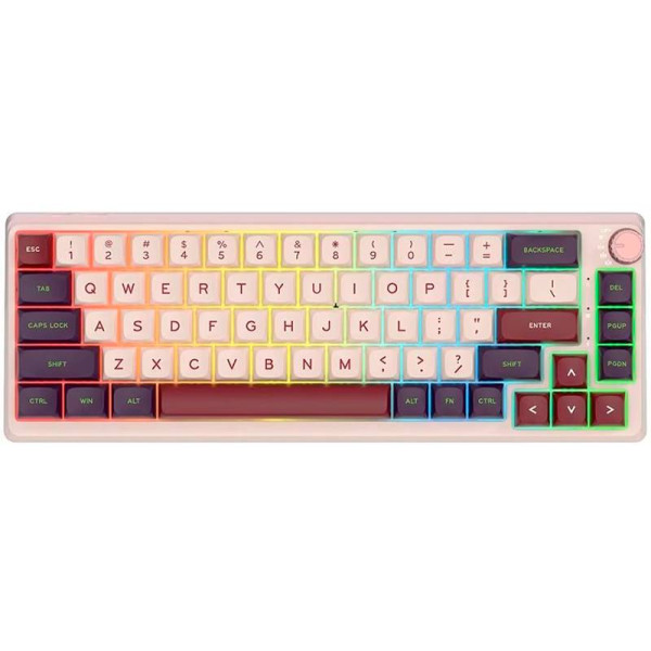 Фото - Клавіатура бездротова ігрова KZZI K68 Pro Wireless Keyboard UA\ENG Nezuko Purple (6977534870475)