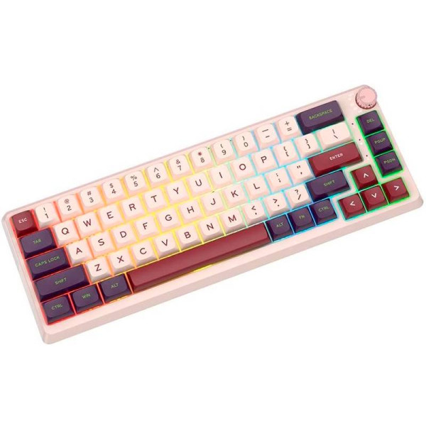Фото - Клавіатура бездротова ігрова KZZI K68 Pro Wireless Keyboard UA\ENG Nezuko Purple (6977534870475)
