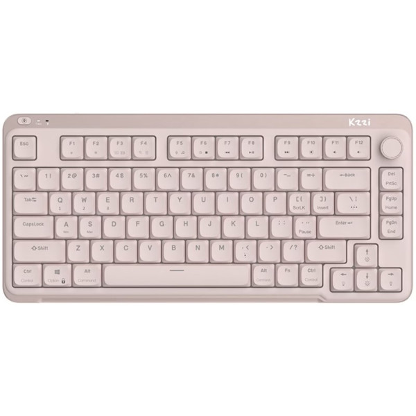 Фото - Клавіатура бездротова ігрова KZZI I75 Wireless Keyboard UA\ENG (Red Switch) Pink (6977534870567)