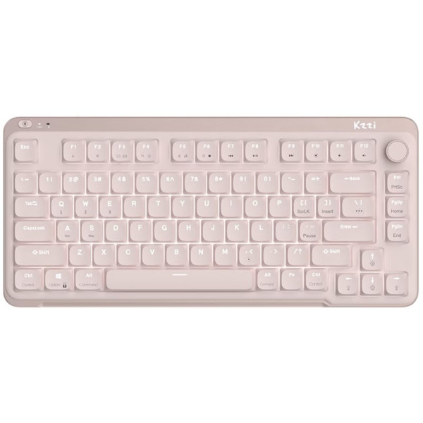 Фото - Клавіатура бездротова ігрова KZZI I75 Wireless Keyboard UA\ENG (Red Switch) Pink (6977534870567)