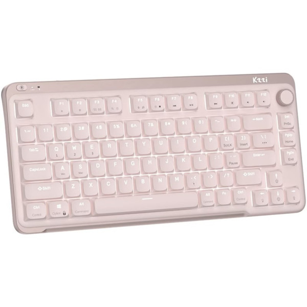 Фото - Клавіатура бездротова ігрова KZZI I75 Wireless Keyboard UA\ENG (Red Switch) Pink (6977534870567)