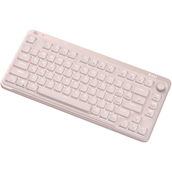 Фото - Клавіатура бездротова ігрова KZZI I75 Wireless Keyboard UA\ENG (Red Switch) Pink (6977534870567)