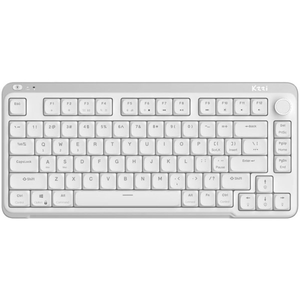 Фото - Клавіатура бездротова ігрова KZZI I75 Wireless Keyboard UA\ENG (Red Switch) White (6977534870628) Фото - Клавіатура бездротова ігрова KZZI I75 Wireless Keyboard UA\ENG (Red Switch) White (6977534870628)