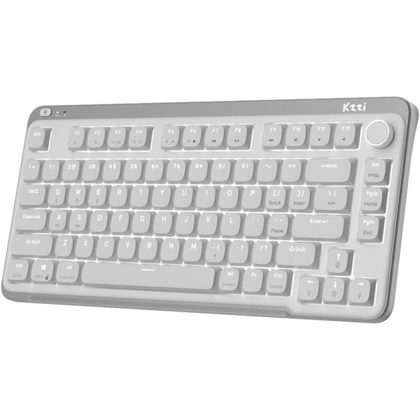 Фото - Клавіатура бездротова ігрова KZZI I75 Wireless Keyboard UA\ENG (Red Switch) Grey (6977534870635)