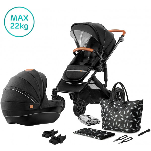 Фото - Коляска универсальная 2 в 1 Kinderkraft Prime Black + MommyBag (KKWPRIMBKMB200)