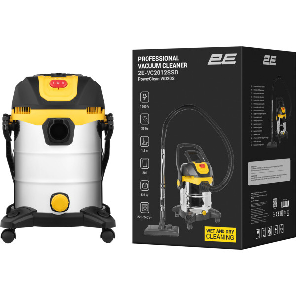 Фото - Уцінка - Пилосос миючий з контейнером 2E PowerClean 20S (2E-VC2012SSD)