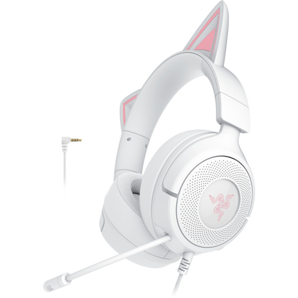 Фото - Гарнітура дротова ігрова Razer Kraken Kitty V3 X mini-jack 1.3м White (RZ04-05350300-R3M1)