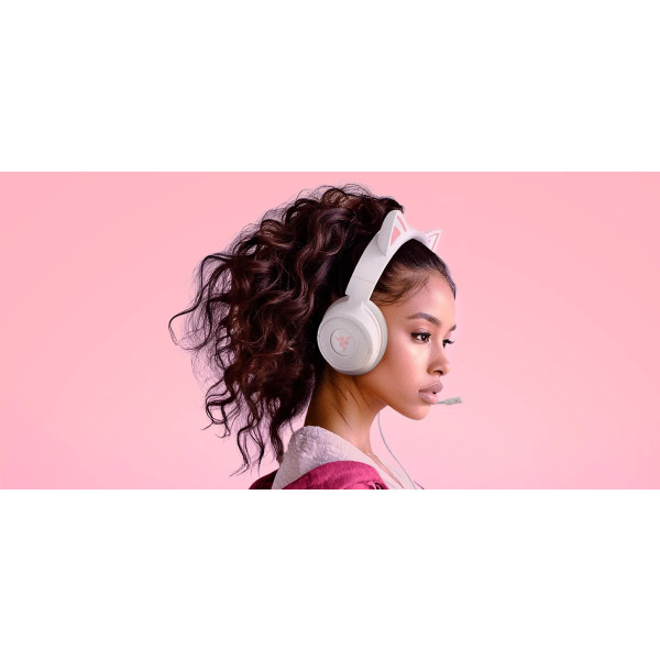 Фото - Гарнітура дротова ігрова Razer Kraken Kitty V3 X mini-jack 1.3м White (RZ04-05350300-R3M1)