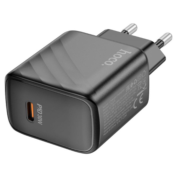 Фото - Мережевий зарядний пристрій HOCO CS22A PD30W charger Black (6942007609913)