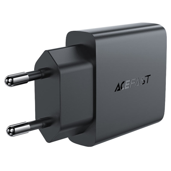Фото - Сетевое зарядное устройство AceFast A65 PD20W GaN single USB-C ultra-thin charger Black (6974316282686)