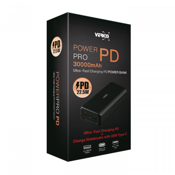 Фото - Уцінка - Батарея мобільна Verico Power Pro PD 30.000 mAh Black (50272) #
