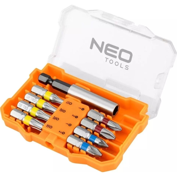 Фото - Набір біт для викрутки Neo Tools 1/4" PH/PZ/TH 25 мм  S2 8 шт. (56-614)