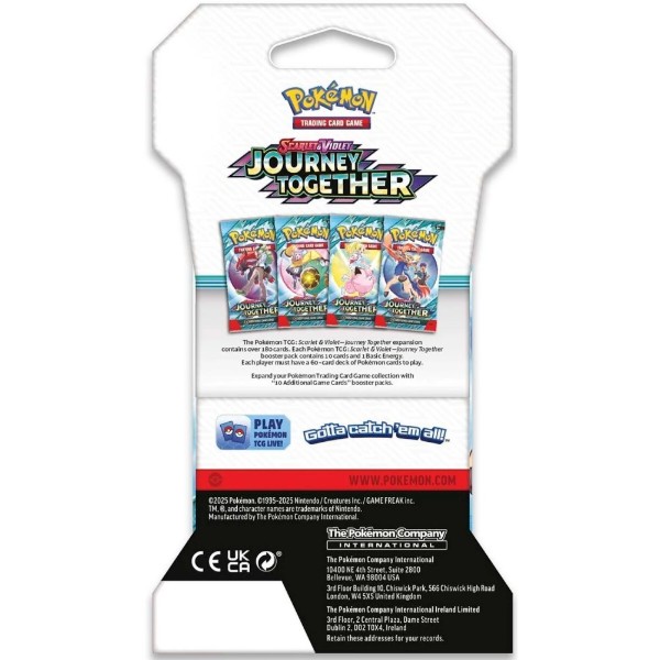 Фото - Настільна гра (5-7 років) Pokemon Journey Together Sleeved Booster (196214108264)