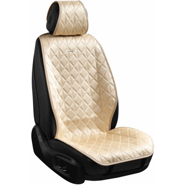 Фото - Комплект накидок на сидіння автомобіля CarLife Nitro biege (SC40304)
