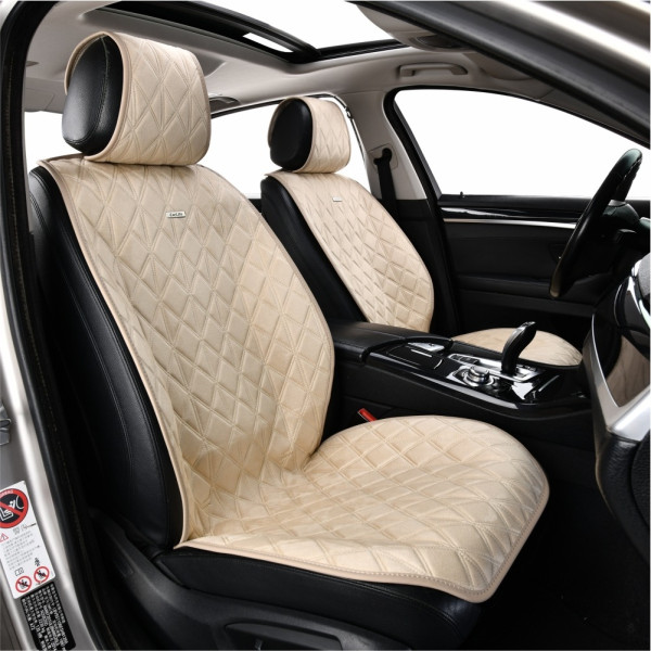 Фото - Комплект накидок на сидіння автомобіля CarLife Nitro biege (SC40304)