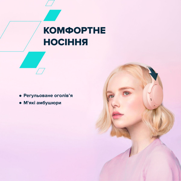 Фото - Навушники накладні бездротові Canyon OnRiff 4 Bluetooth Pink (CNS-CBTHS4P)