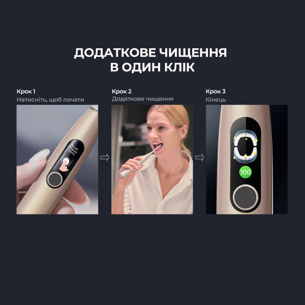 Фото - Зубная щетка электрическая Oclean X Pro Digital Electric Toothbrush Champagne Gold (6970810552553)