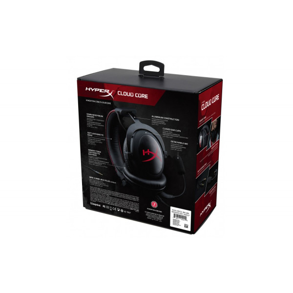 Фото - Гарнитура проводная игровая HyperX Cloud Core (KHX-HSCC-BK)