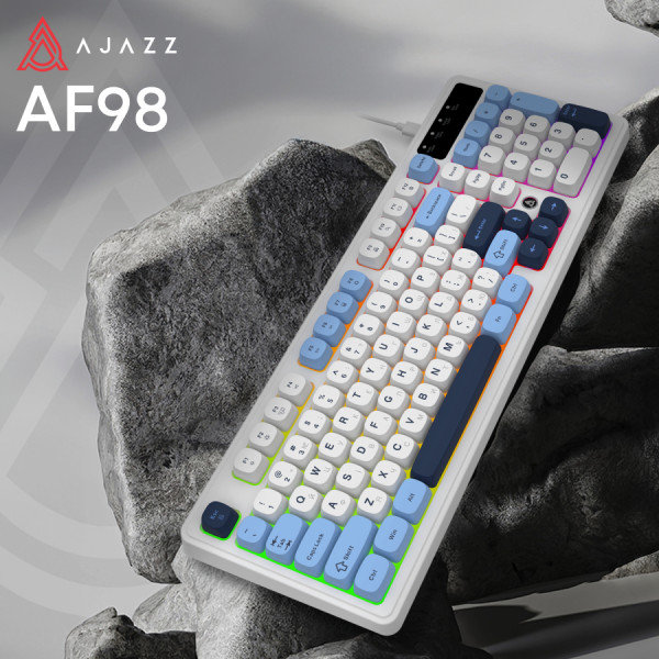 Фото - Клавиатура проводная игровая Ajazz AF98 Glacier Blue  (AF98-GB)