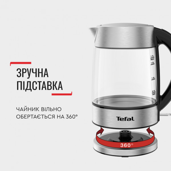 Фото - Электрический чайник Tefal Glass kettle KI772D38