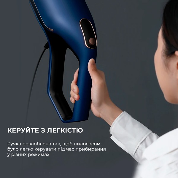 Фото - Пылесос ручной для дома Deerma Corded Stick Vacuum Cleaner Blue (DX1000W)