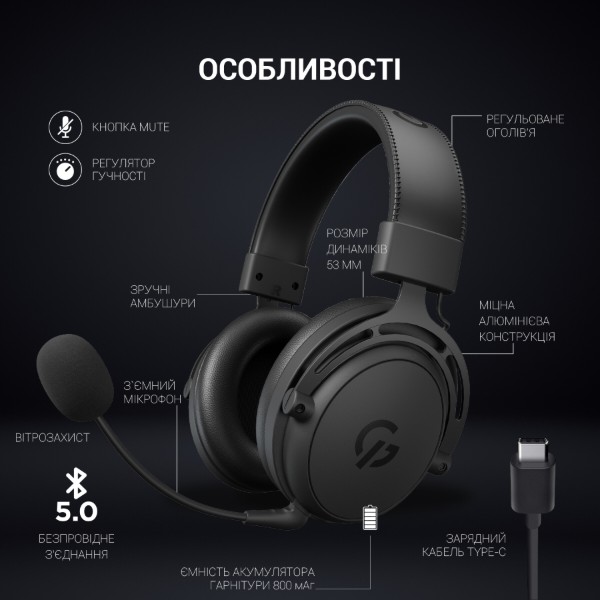 Фото - Гарнитура беспроводная игровая GamePro HS1260BT