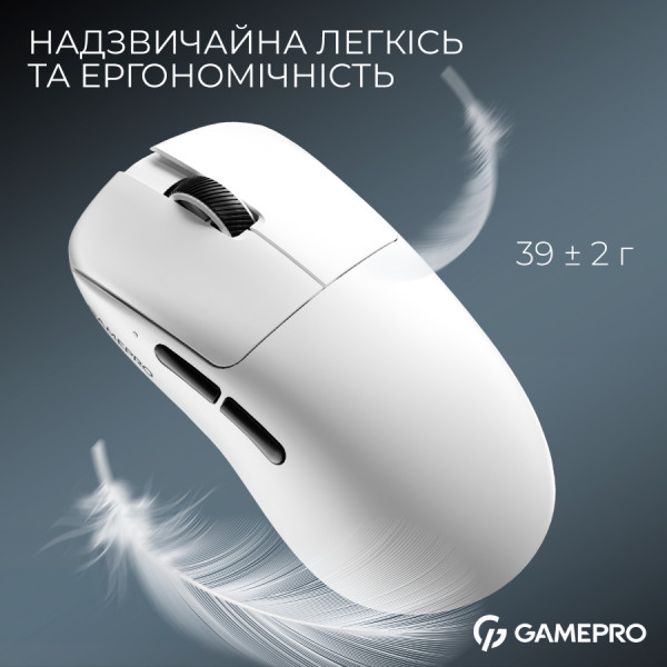 Фото - Мышь беспроводная игровая GamePro Asgard Odin 8K Wireless RGB White (GM035W)
