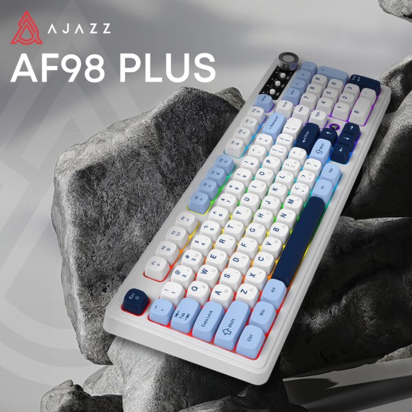 Фото - Клавиатура беспроводная игровая Ajazz AF98 PLUS Glacier Blue (AF98-PLUS-GB)