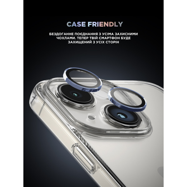 Фото - Захисне скло для смартфону Armorstandart для камери Supreme Black Icon for iPhone 15/15 Plus Blue (ARM76590)