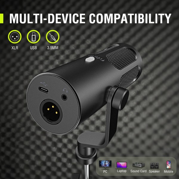 Фото - Микрофон для компьютера проводной Fifine Tank 3 USB/XLR Black