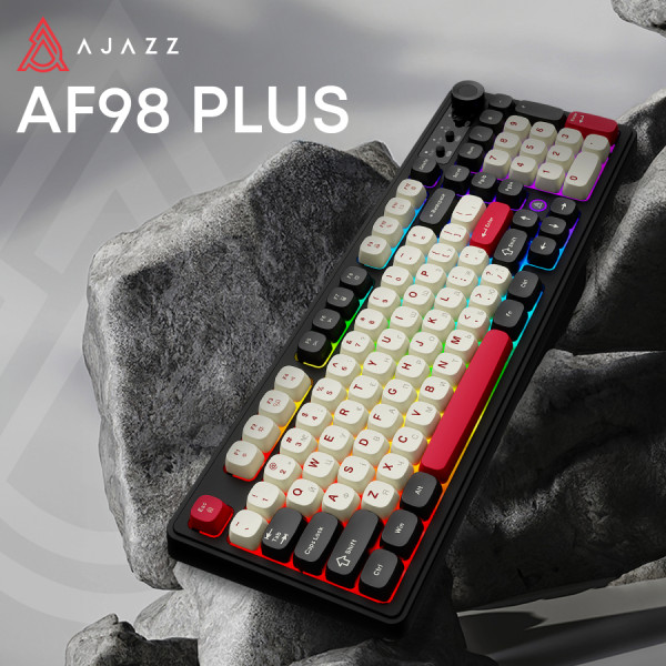 Фото - Клавиатура беспроводная игровая Ajazz AF98 PLUS Black Shark Red (AF98-PLUS-BSR)