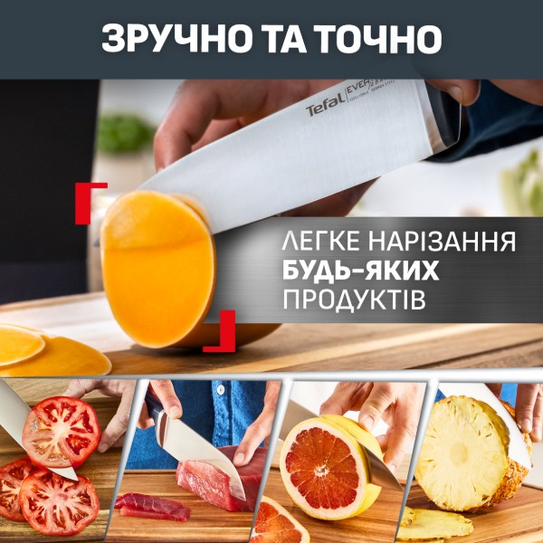 Фото - Набір ножів Tefal K297S644 EverSharp Pro 5 предметів + блок-точилка