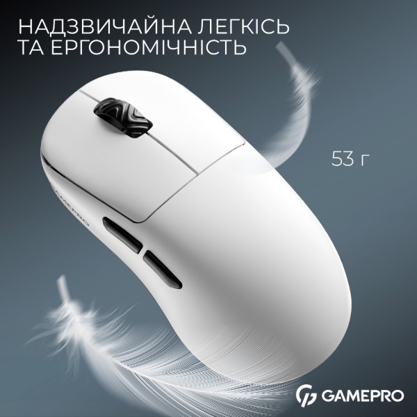 Фото - Миша бездротова ігрова GamePro Asgard Loki Wireless RGB White (GM022W)