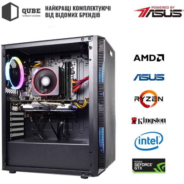 Фото - Системний блок QUBE QB i5 12400F RX 6600 8GB 164 (i512400FRX66008GB164)