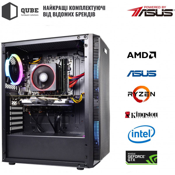 Фото - Системний блок QUBE QB i3 12100F GTX 1650 4GB 161 (i312100FGTX16504GB161)