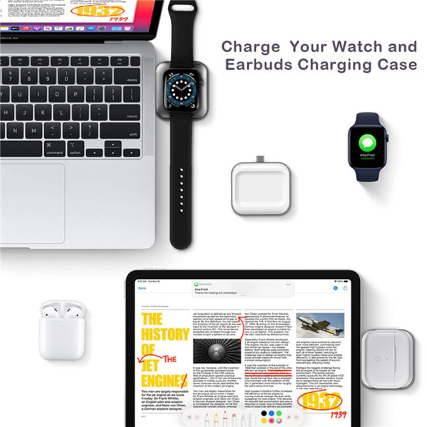 Фото - Беспроводное зарядное устройство Ailink AirPods & Apple Watch Wireless Charger с технологией QI (AI-AirPods_Watch_Charger)