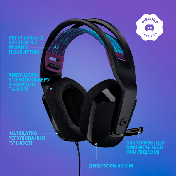 Фото - Гарнитура проводная игровая Logitech G335 Black (981-000978)