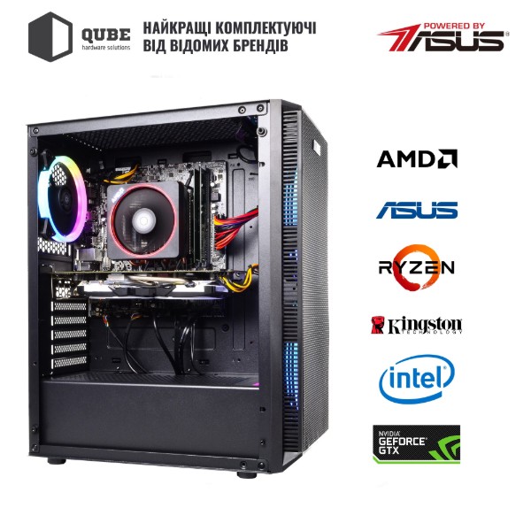 Фото - Системный блок QUBE QB i5 12400F RTX 3050 8GB 1641 (i512400FRTX30508GB1641)