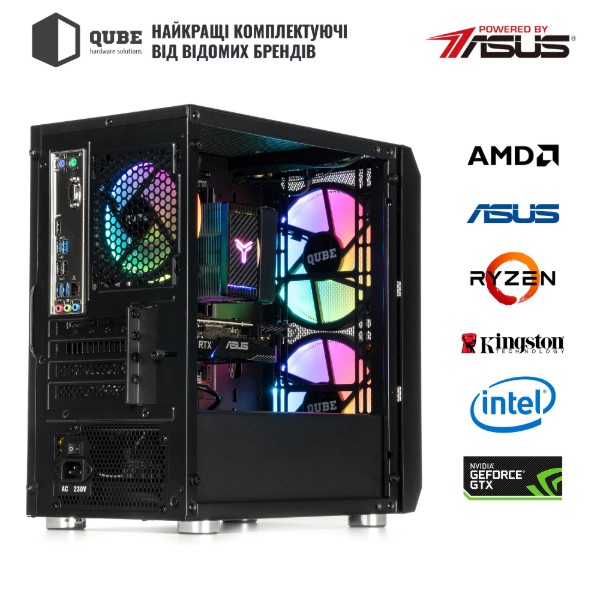 Фото - Системний блок QUBE QB i5 13400F RTX 3050 6GB NM 3210 (i513400FRTX30506GBNM3210)