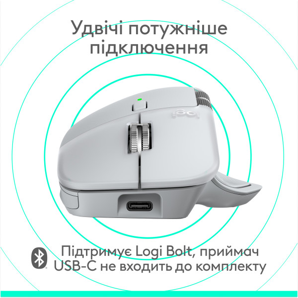 Фото - Миша бездротова Logitech MX Master 4 for Mac Performance Wireless Mouse WHITE SILVER - BT (910-007576)