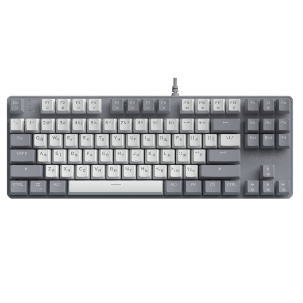 Фото - Клавіатура дротова GamePro Genesis Metallic Outemu Red Swithes USB Gray (MK110G)